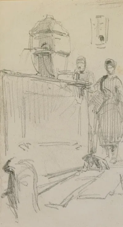 Figures By A Fountain