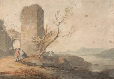 Figures By A Ruined Arch