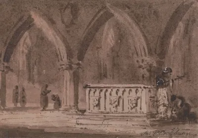 Figures By A Tomb