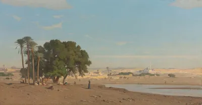 Figures By An Oasis