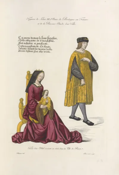 Figures De Louis Xii Danne De Bretagne Sa Femme Et De La Princesse Claude Leur Fille