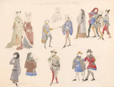 Figures From The Manuscript Of The Hague In 1463