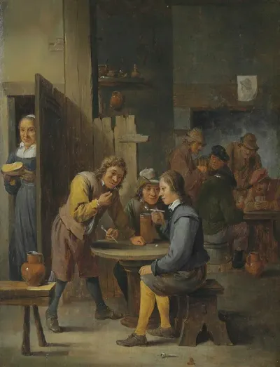 Figures In A Tavern Interior