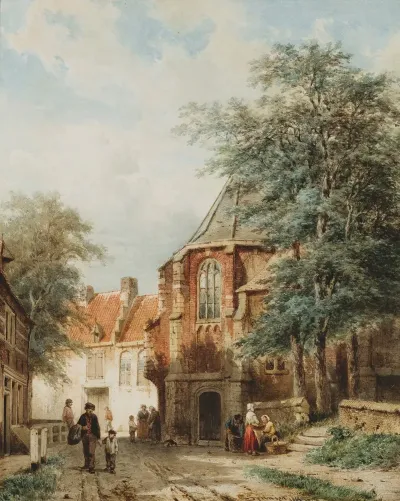 Figures In The Dorpsstraat Asperen