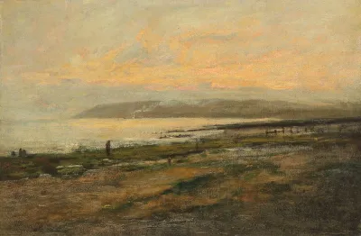 Figures On A Beach Sunset