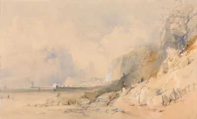 Figures On A Cliff Path Near Dover