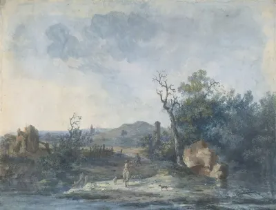 Figures On A Country Road