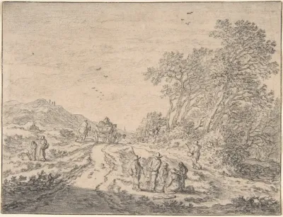 Figures On A Road