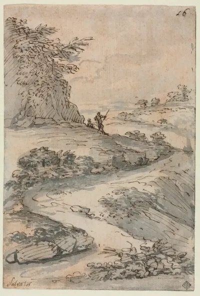 Figures On A Winding Road