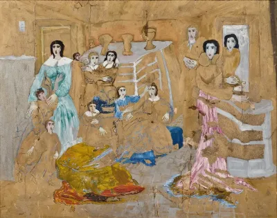 Figures On Golden Ground Composition From His Illness
