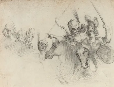 Figures On Horseback Verso