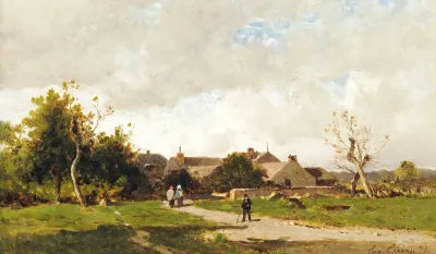 Figures On The Outskirts Of A Village