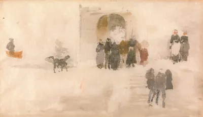 Figures Outside A Doorway