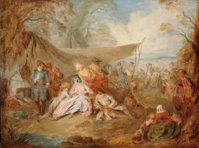 Figures Resting In A Military Encampment 2