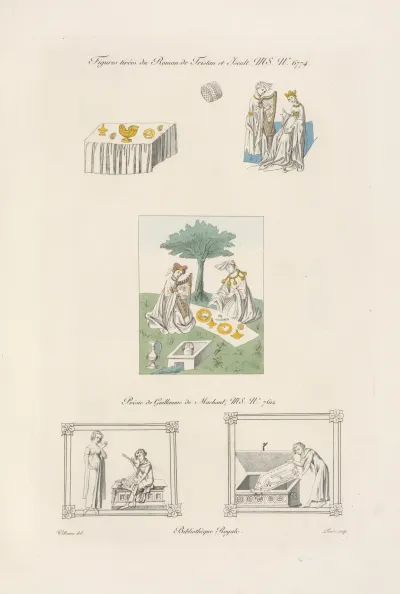Figures Tirees Du Roman De Tristan Et Iseult Ms No 6774