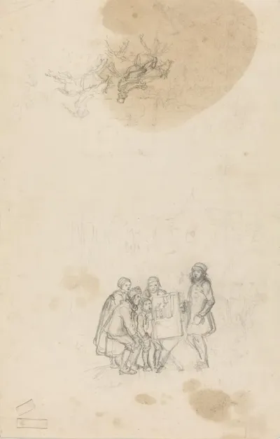 Figurgruppe Rundt Et Bilde