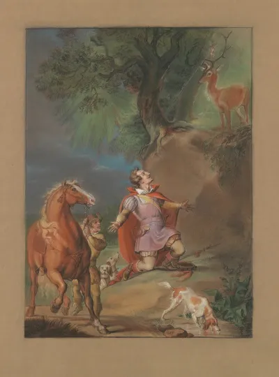 Figuur Knielend Voor Het Goddelijk Hert 2