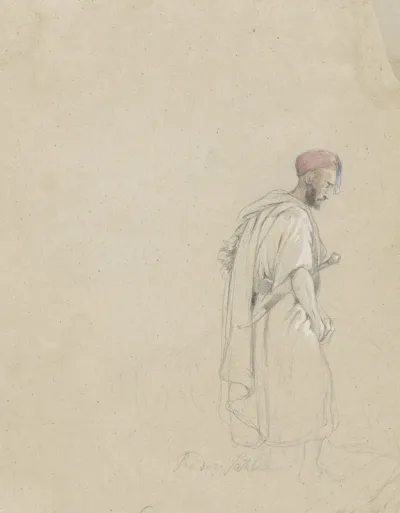 Figuurstudie Van Een Man Met Tulband En Zwaard