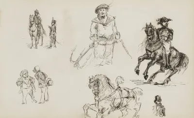 Figuurstudies Onder Andere Van Een Ruiter En Matroos