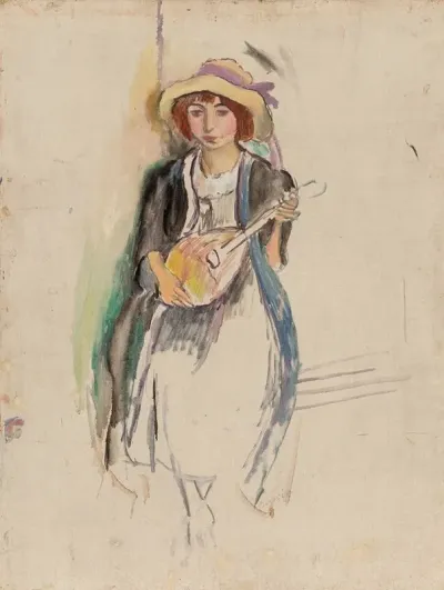 Fille A La Mandoline