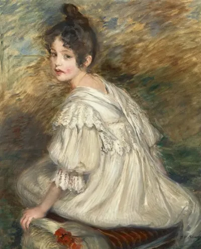 Fille A La Robe Blanche