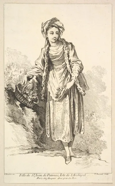 Fille De St Jean De Patmos Isle De Larchipel Plate 6