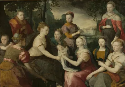 Finding Of Moses Allegorical Family Portrait