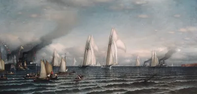 Finish First International Race For Americas Cup August 8 1870