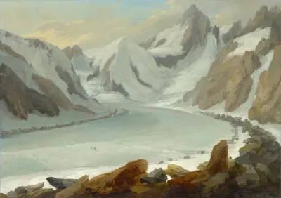 Finsteraargletscher Mit Blick Auf Das Finsteraarhorn