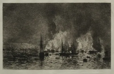 Fire In The Port Of Bordeaux