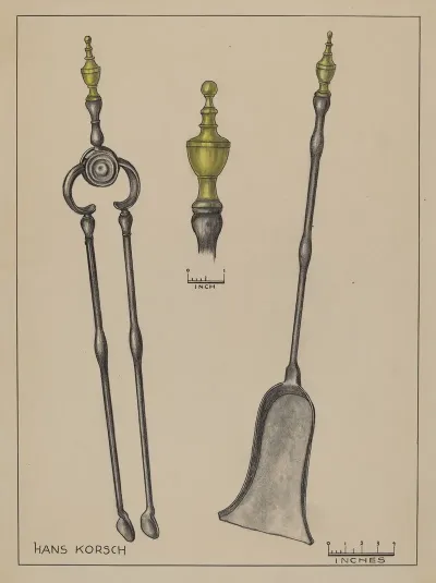 Fire Shovel And Tongs