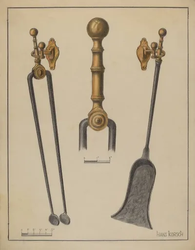 Fire Tongs Shovel And Jamb Hooks 2