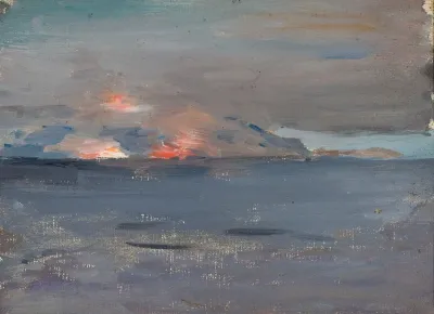 Fires From A Ship From The Journey To Palestine