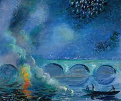 Fireworks Bridge At Vernon France