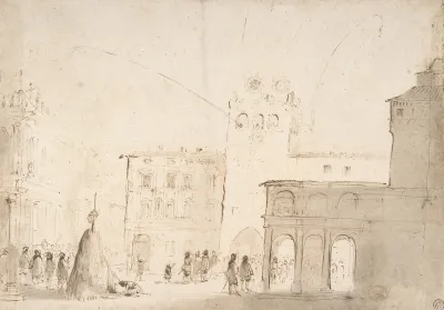 Fireworks In A Piazza
