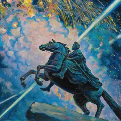 Fireworks The Bronze Horseman