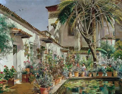 First Atrium Of Santa Paula Convent Seville