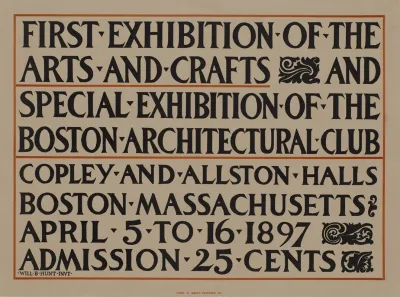 First Exhibition Of The Arts Crafts Special Exhibition Of The Boston Architectural Club