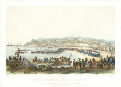 First Landing Of Americans In Japan Under Commodore M C Perry At Gore Hama July 14th 1853 2
