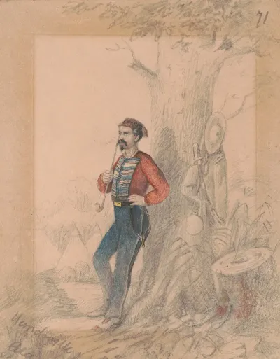 First Lieutenant William Urlan Company B Camp At Huntsville Alabama 1862