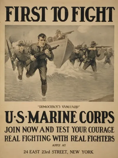 First To Fight Democracys Vanguard U S Marine Corps Join Now And Test Your Courage Real Fighting With Real Fighters