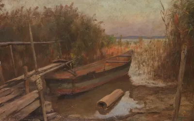 Fischerboot Im Schilf