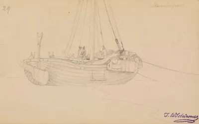 Fischerkahn Am Strand Von Scheveningen Fol 29