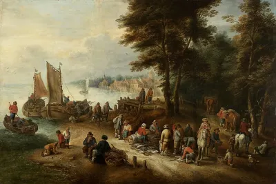 Fish Market On The Shore