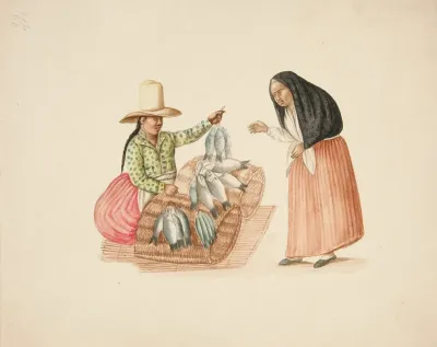 Fish Merchant And Indian Woman
