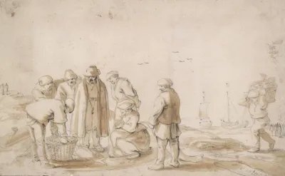 Fish Mongers On The Beach