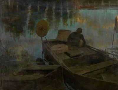 Fisherman In The Moonlight