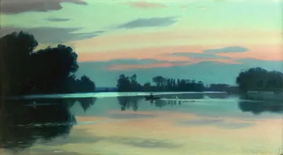 Fisherman On A River At Dawn
