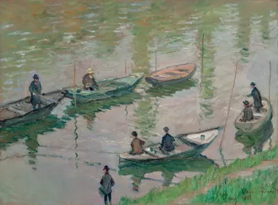 Fisherman On The Seine Near Poissy