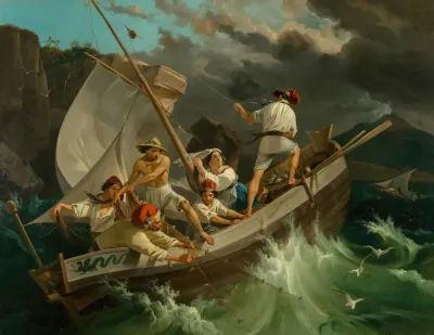 Fishermen Before The Storm